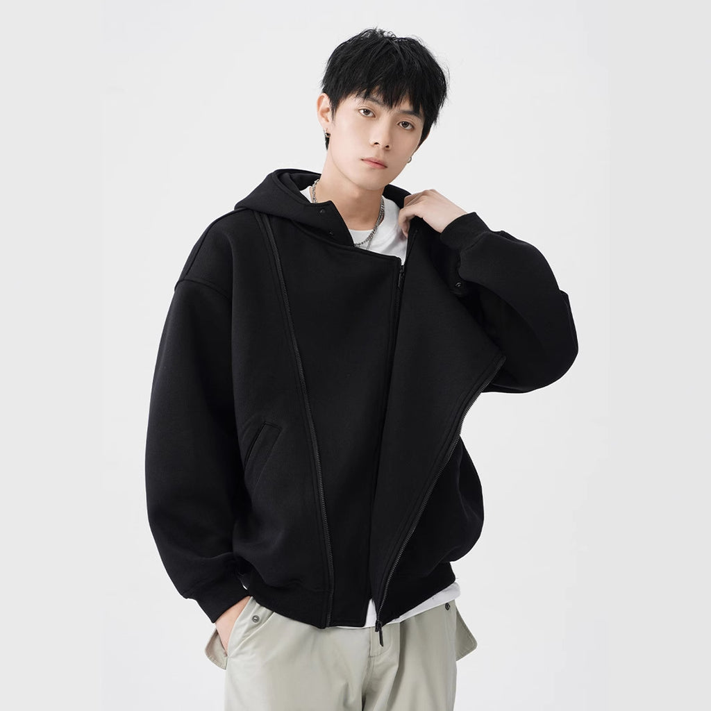 Asymmetrical Zip-Up Hoodie