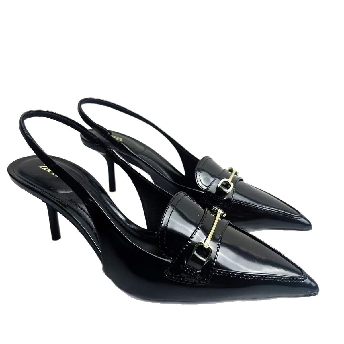 Double-Buckle Slingback Heels – product view