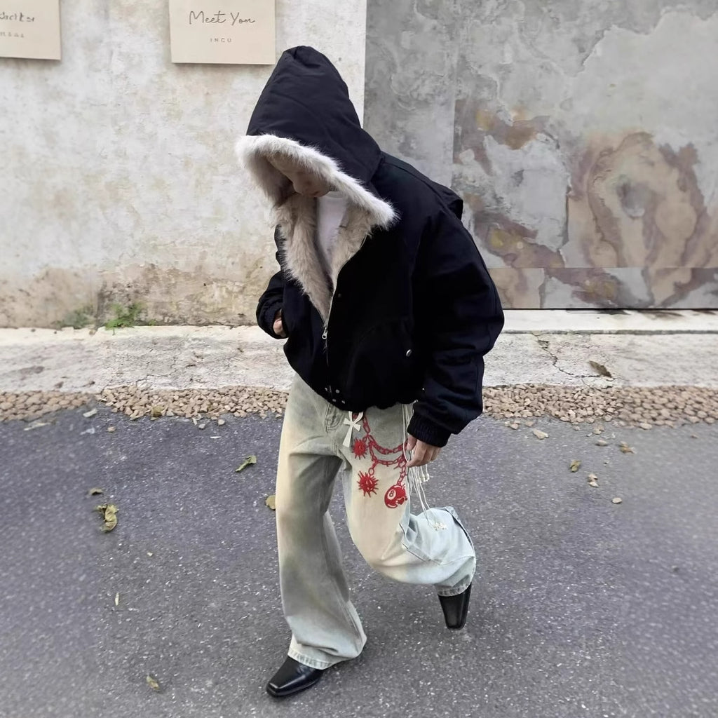 American retro collar jacket