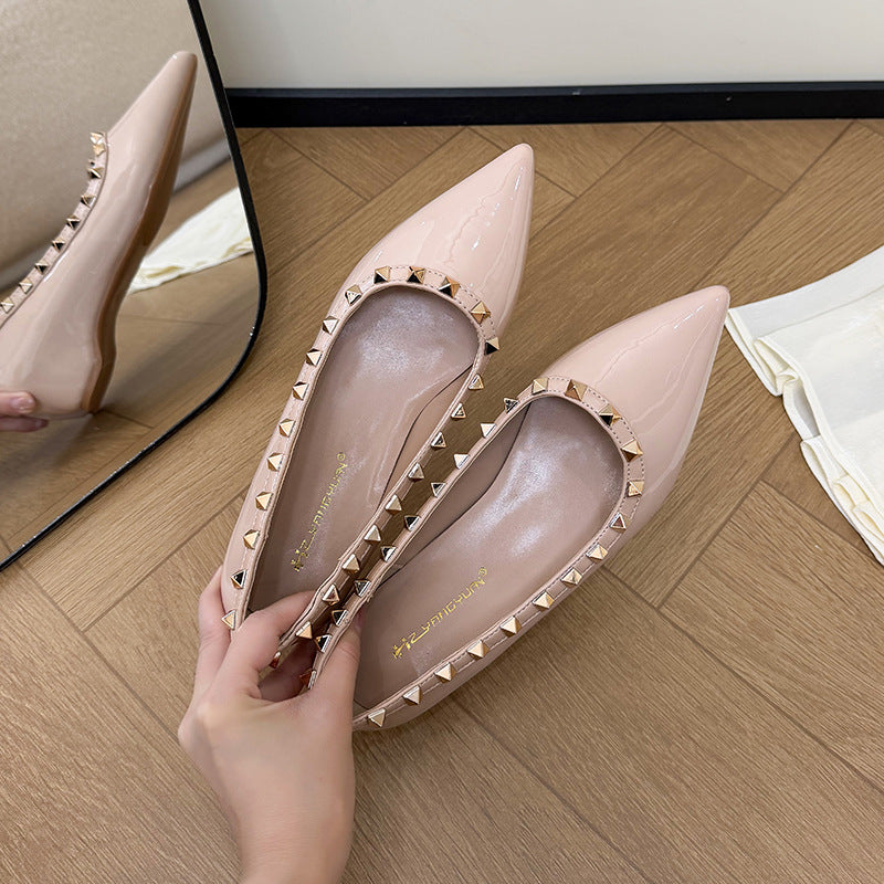 Studded Leather Mary Janes