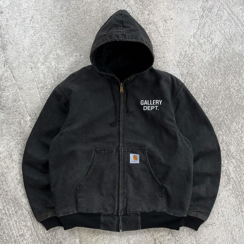 Men’s Hooded Utility Print Jacket