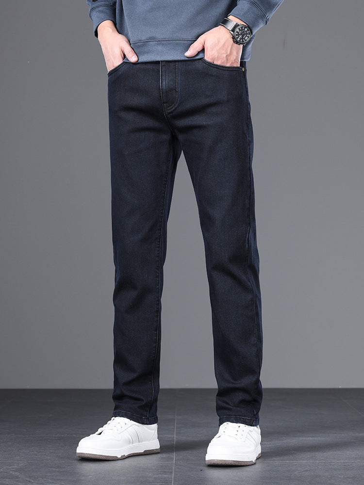Premium Cotton-Stretch Straight Leg Jeans