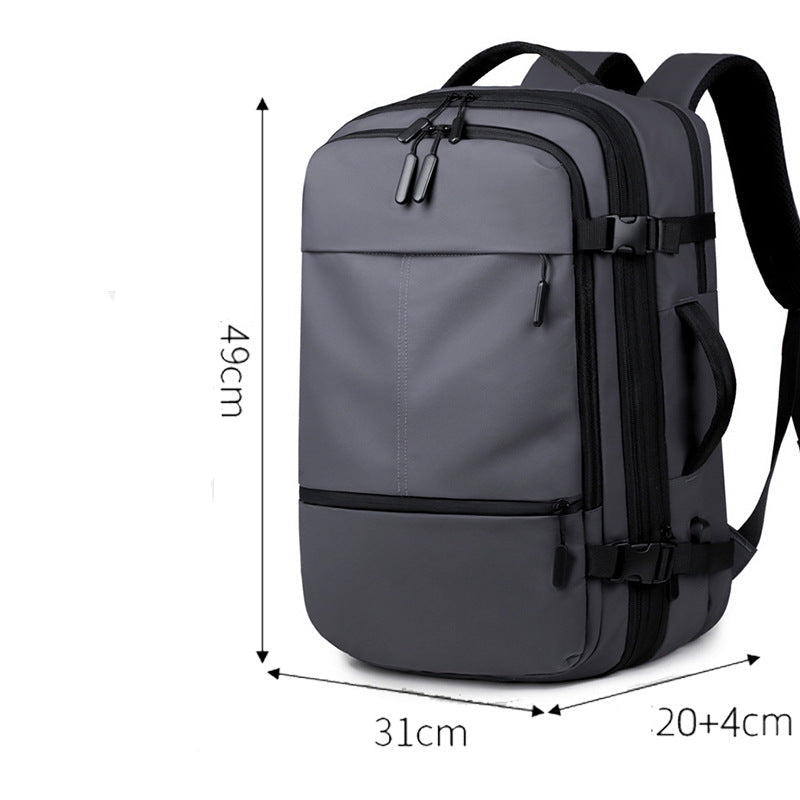 Expandable Multi-Compartment Travel Backpack