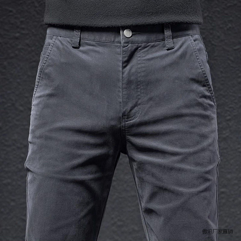 Premium Cotton Straight-Leg Trousers