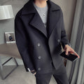 Double-Breasted Woolen Pea Coat