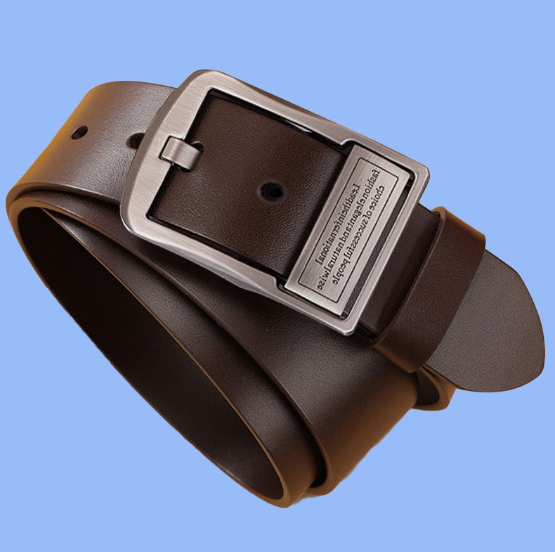 Men's Leather Pin-Buckle Belt
