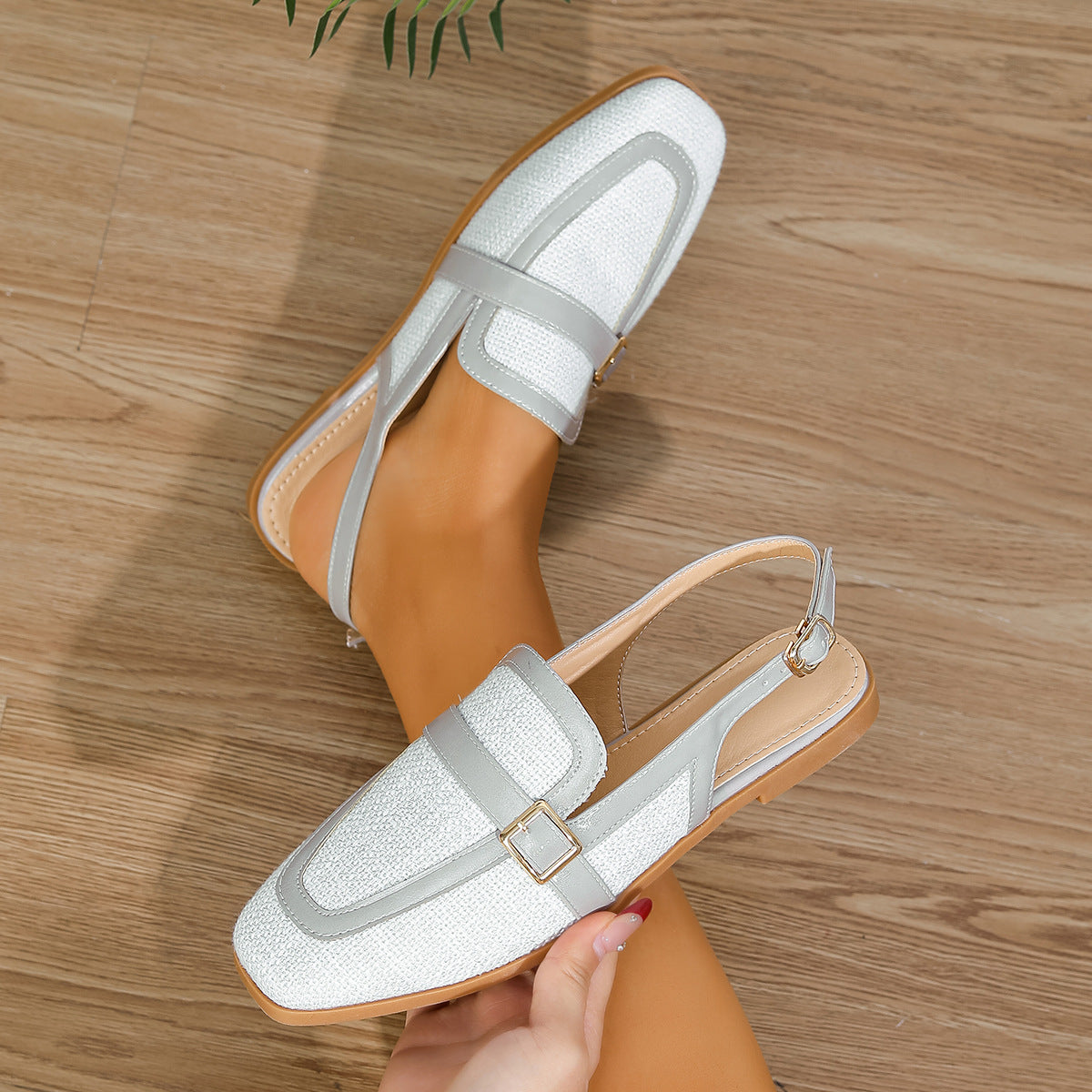 Mesh Slingback Flats