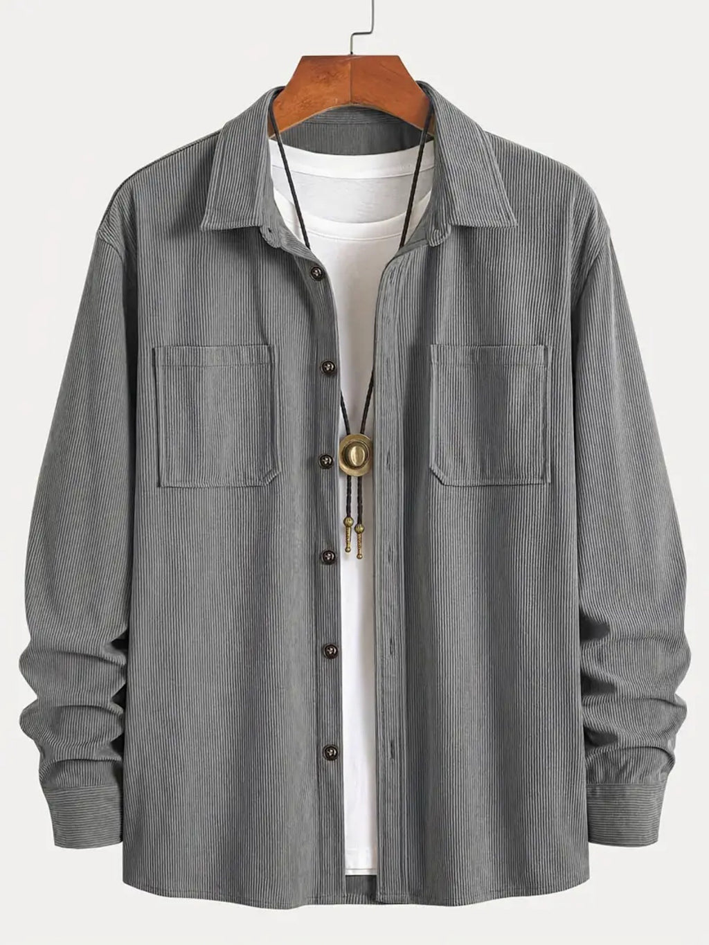 Casual Cord Shirt Jacket