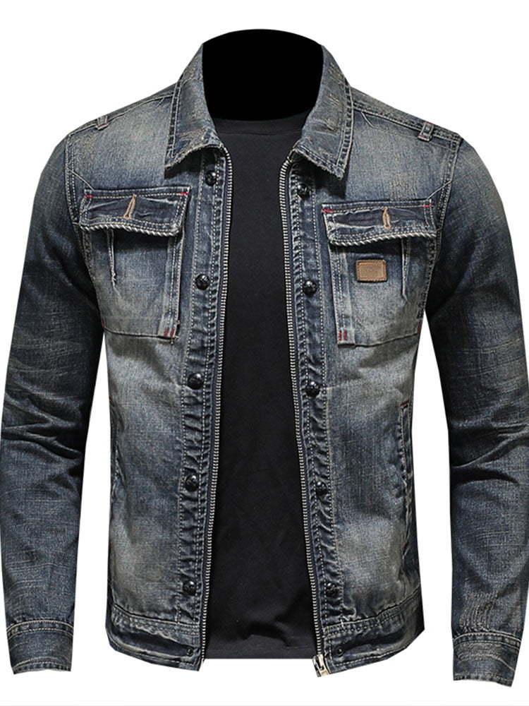 Men's Vintage Style Denim Trucker Jacket