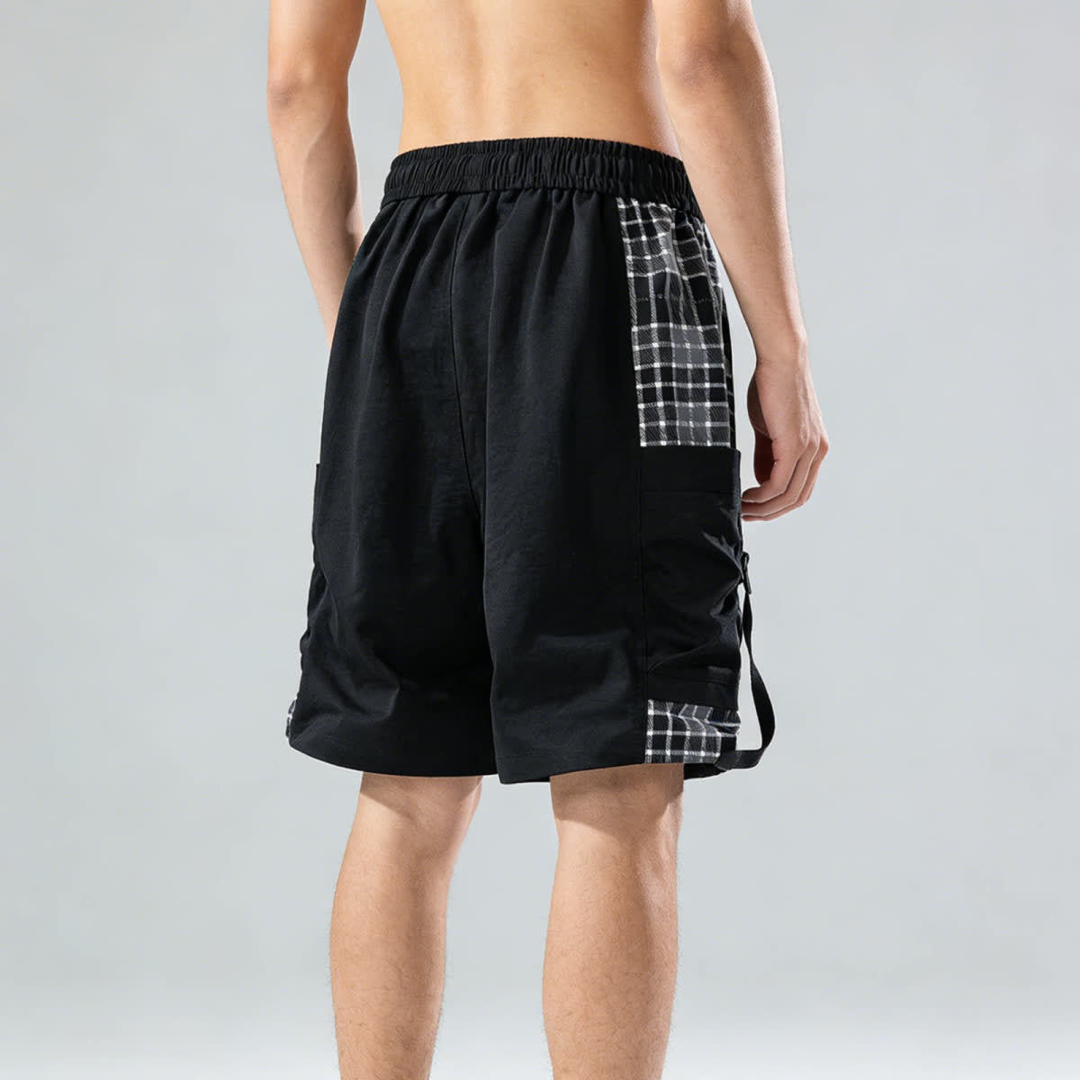 Urban Plaid Patchwork Shorts