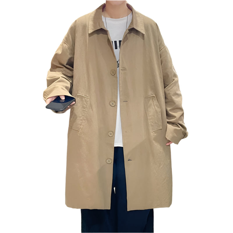 Men's long casual jacket