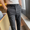 Dark gray cropped trousers