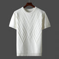 Textured Knit Short-Sleeve Sweater