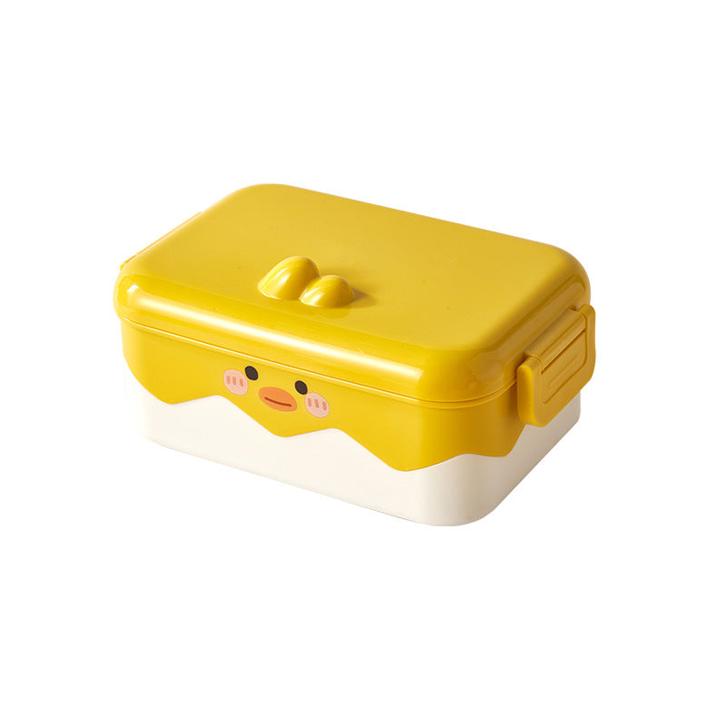 Xiaohuangji stainless steel children's lunch box, student office lunch box, lunch box with snap closure, sealed lunch box