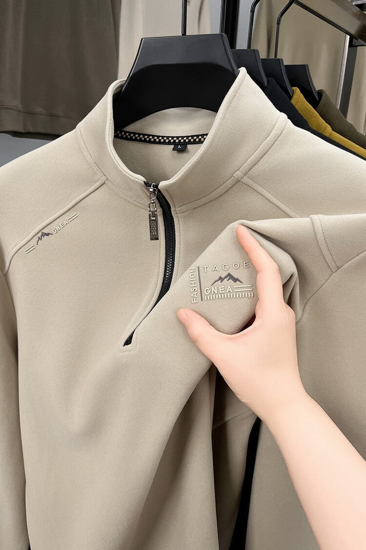 Fleece Stand-Collar Pullover