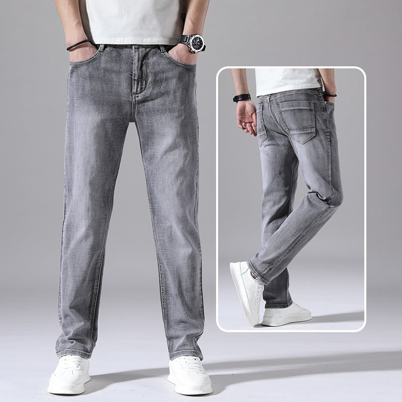 Light Wash Slim-Fit Denim Jeans