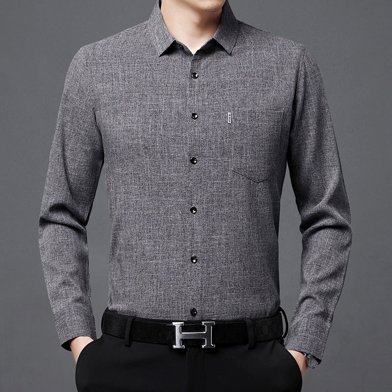 Men's Long-Sleeved Business Casual Shirt