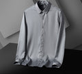 Men's Wrinkle-Resistant Business Casual Long-Sleeve Shirt