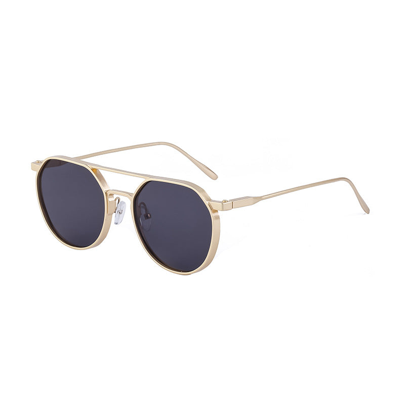 Aviator-Style Retro Metal Sunglasses