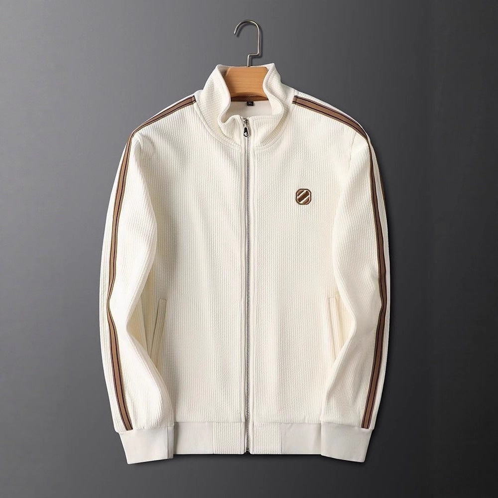 Textured Stripe Two-Piece Suit