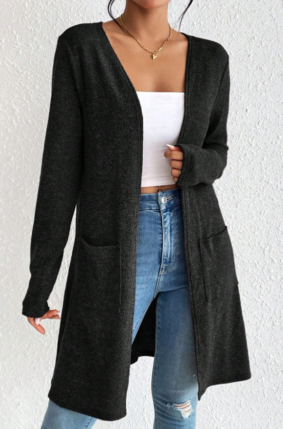 Chic Longline Pocket Cardigan
