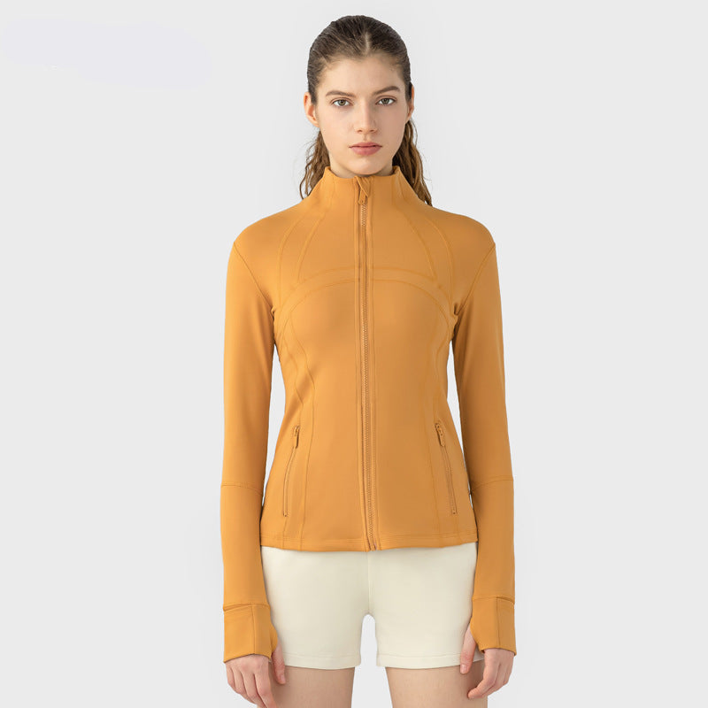 Slim-Fit Stand Collar Sports Jacket