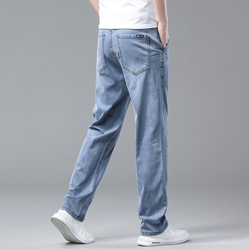 Ice Silk Wide-Leg Jeans