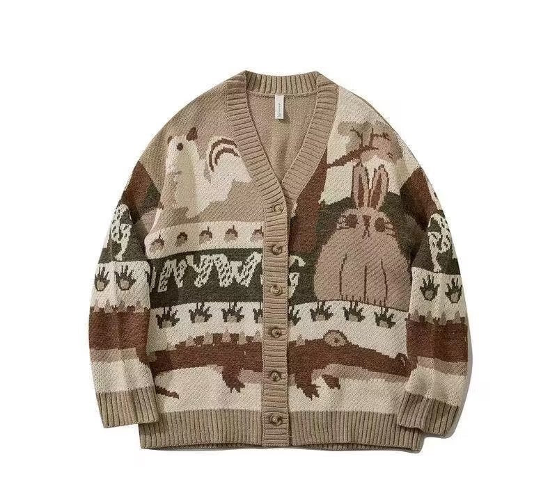 Men's trendy brand knitted cardigan