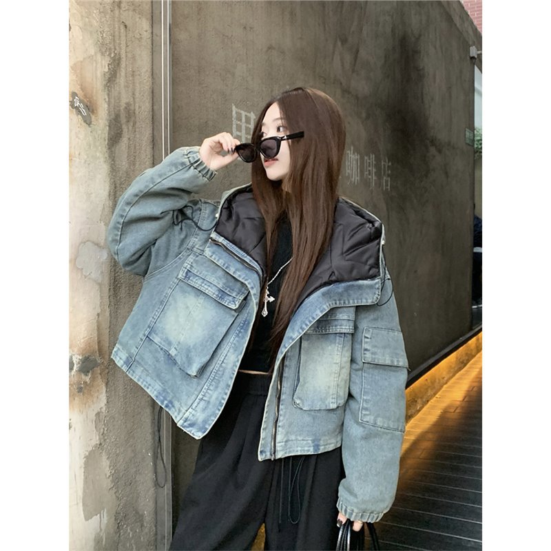 Denim Hooded Jacket
