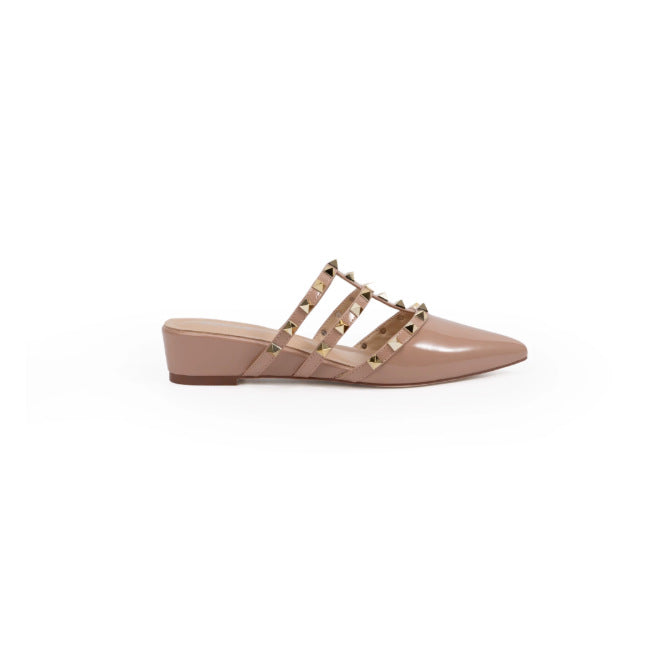 Studded Wedge Mules