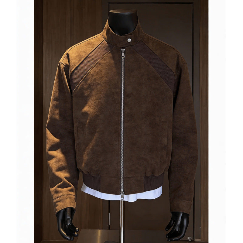 Deconstructed PU Bomber Jacket
