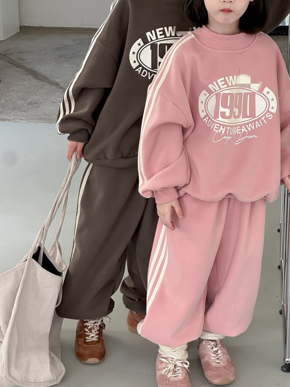Kids' Letter Fleece Two-Piece Set
