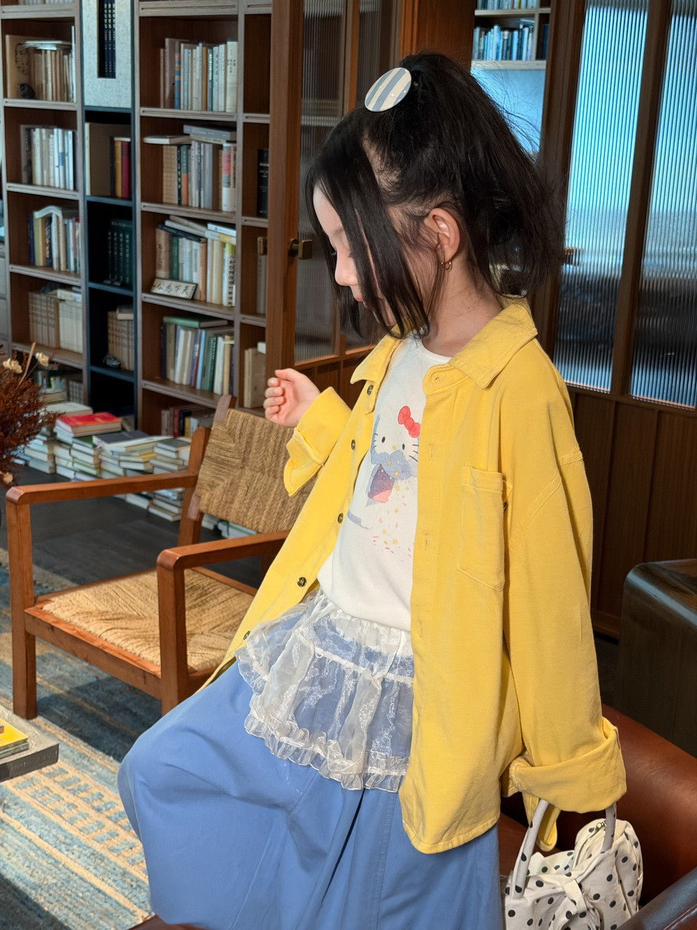 Kids' Solid Long-Sleeve Casual Shirt