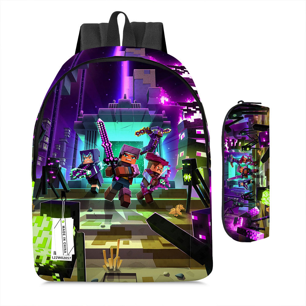 Pixel Game Backpack Set