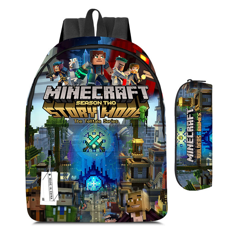 Pixel Game Backpack Set