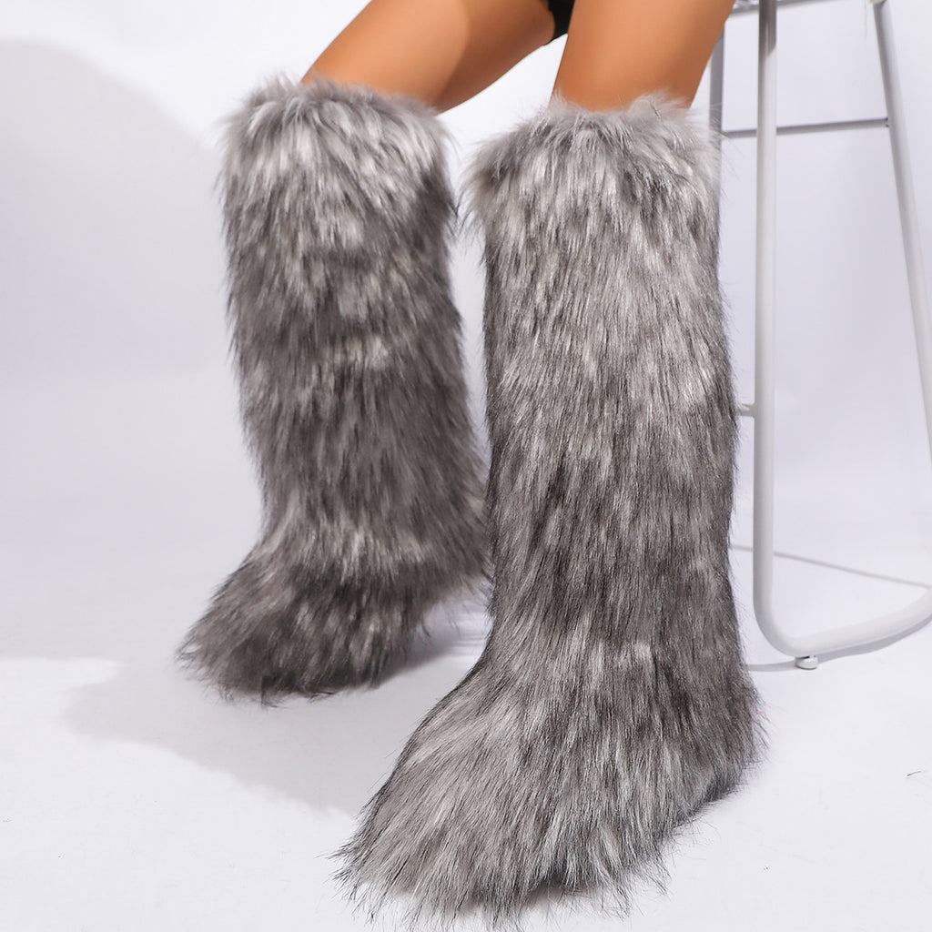 Plush High-Top Snow Boots