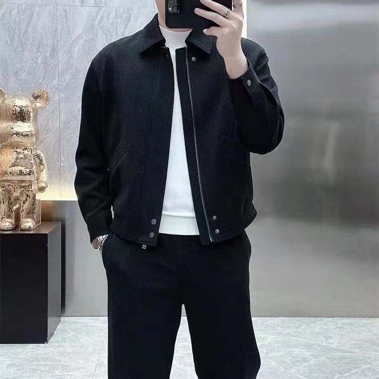 Urban Textured Harrington Set