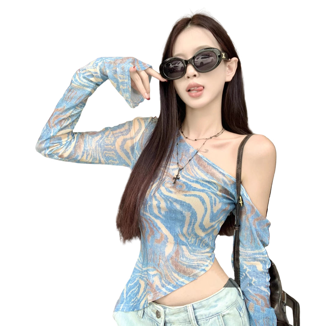 Asymmetrical Long-Sleeve Top