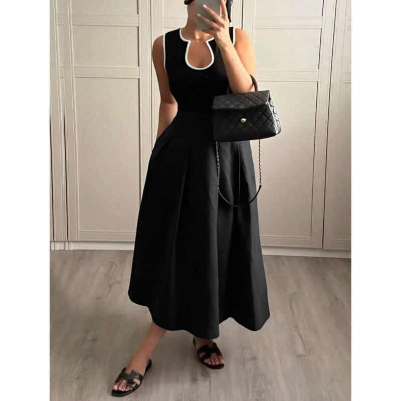 Elegant Vintage U Neck A Line Dress