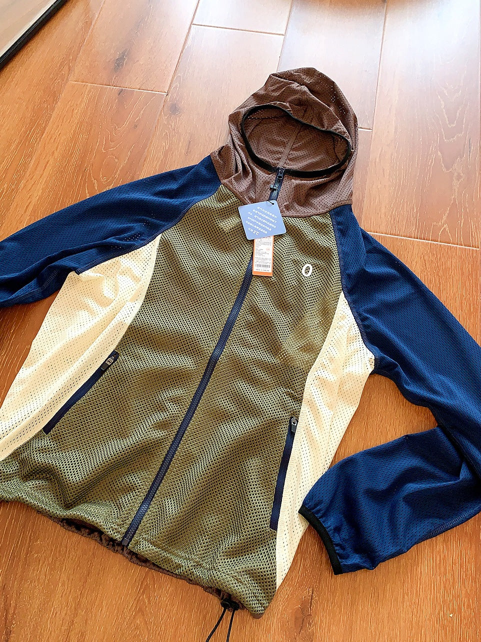 Multi-Panel Technical Mesh Hoodie
