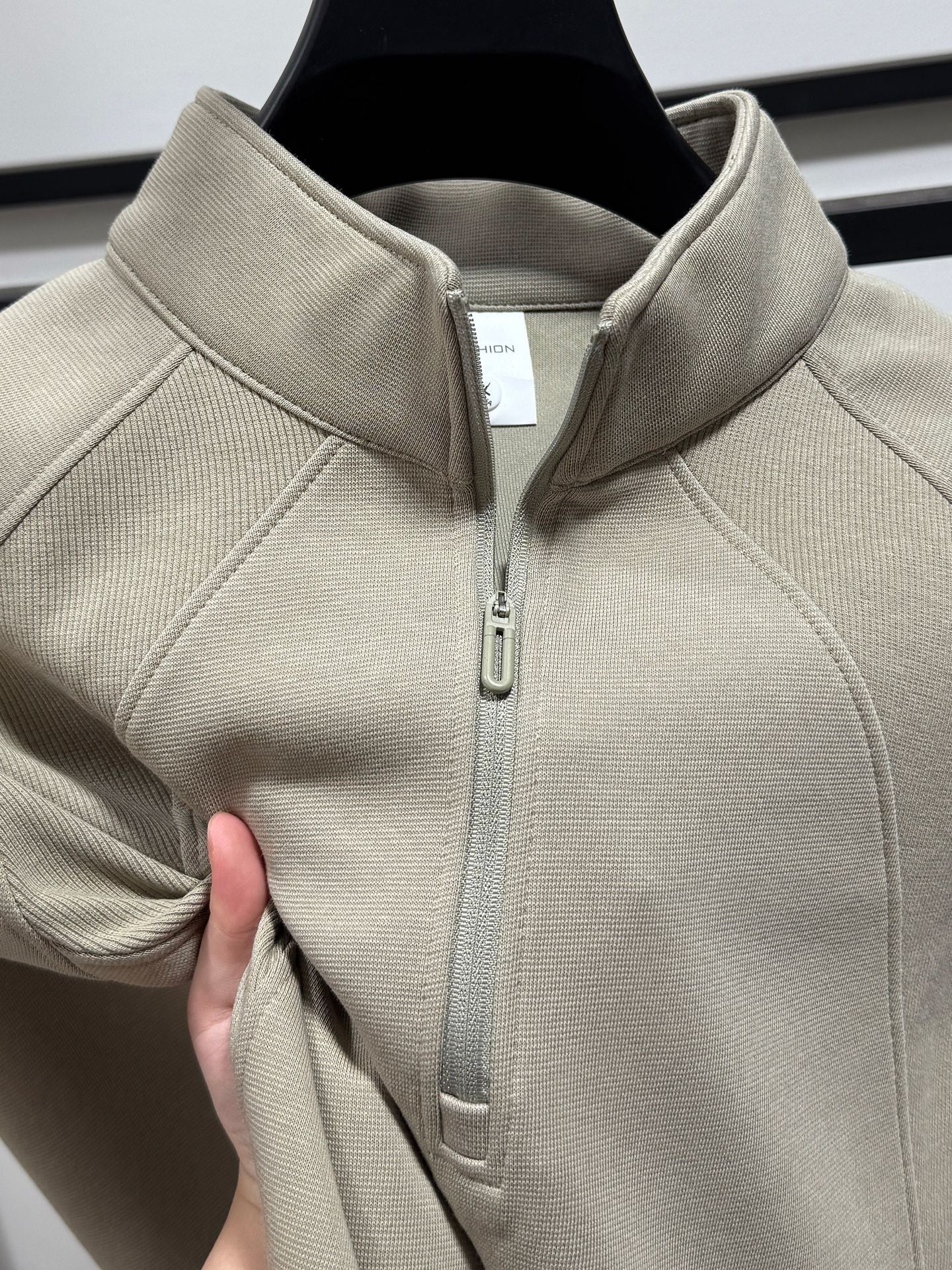 Half-Zip Stand Collar Sweatshirt