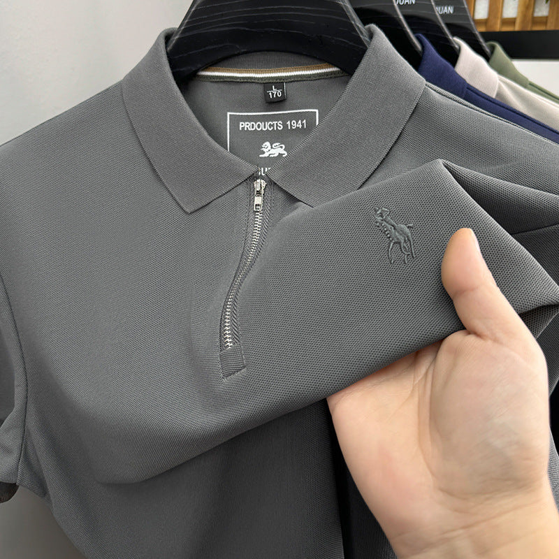 Men’s Business Casual Half-Zip Polo