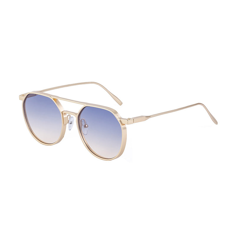 Aviator-Style Retro Metal Sunglasses
