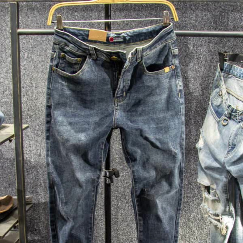 Slim-Fit Denim Pants