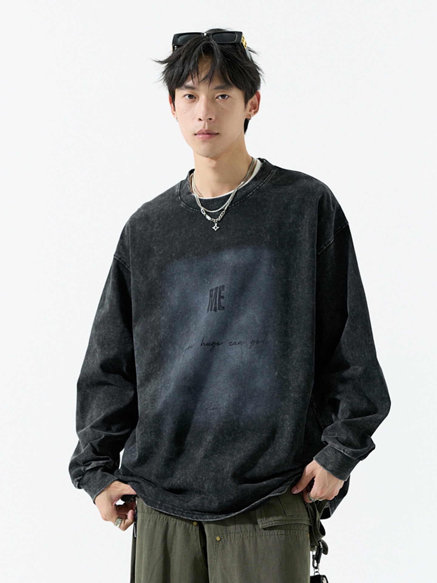 Oversized Washed Crewneck Tee