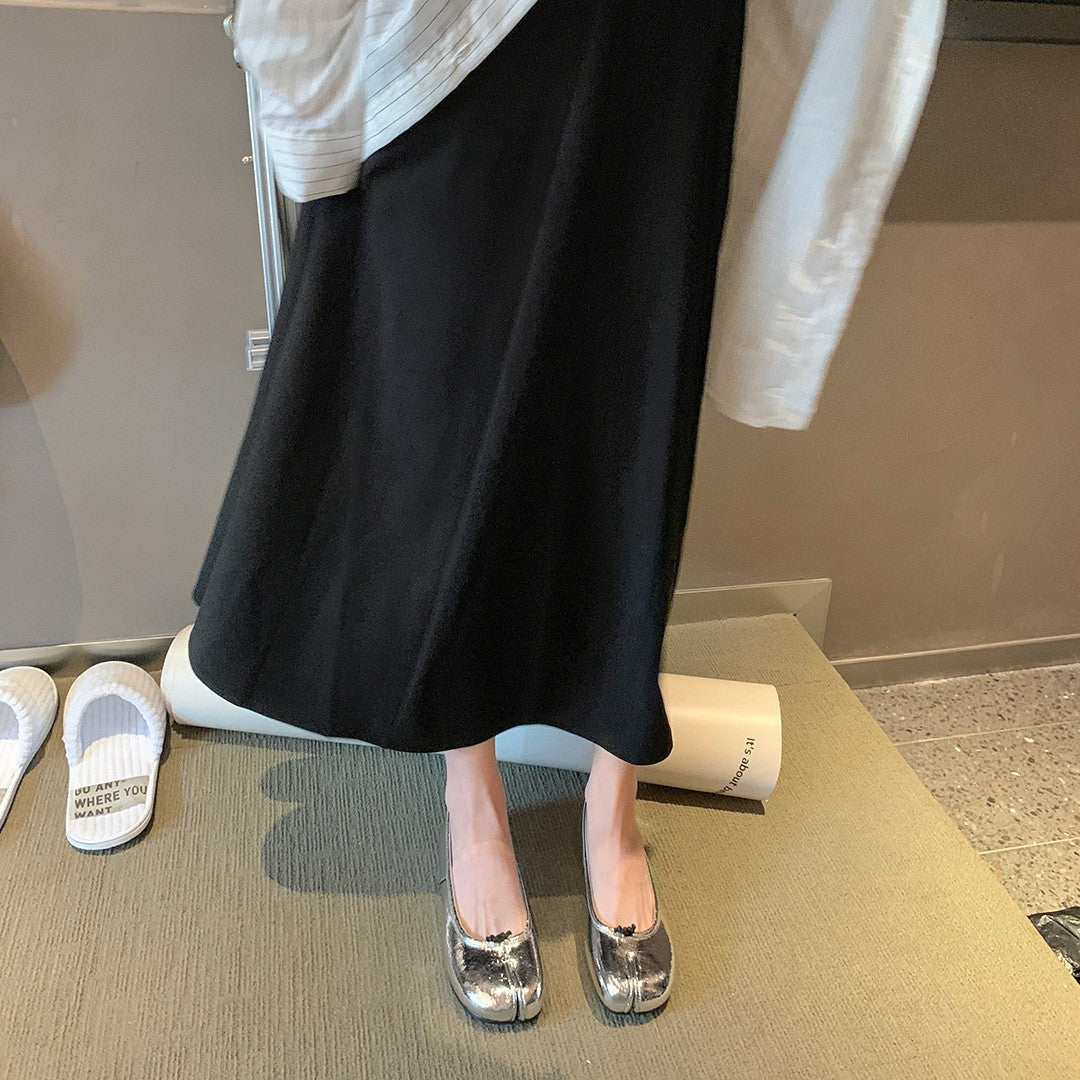 Split-Toe Leather Flats