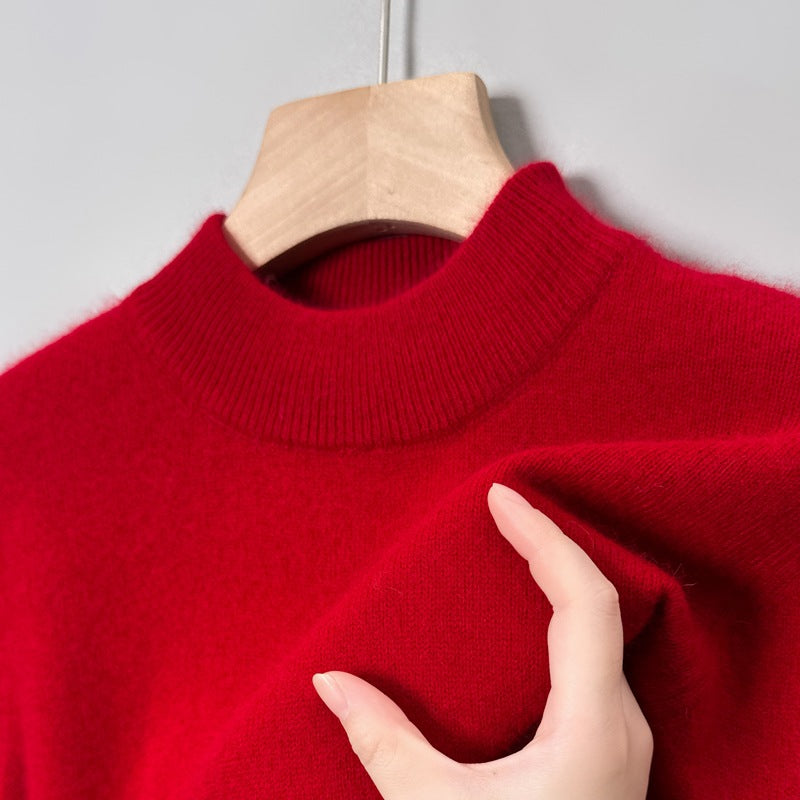 Men's Half-High Collar Wool Sweater