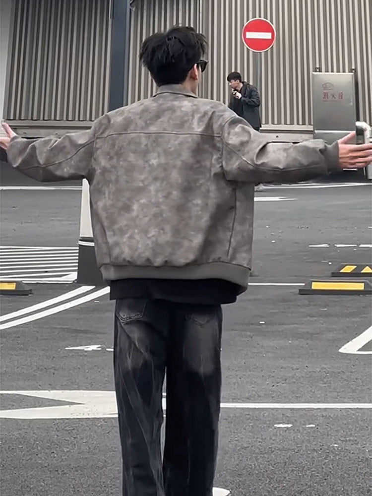 Reversible Collar Biker Jacket