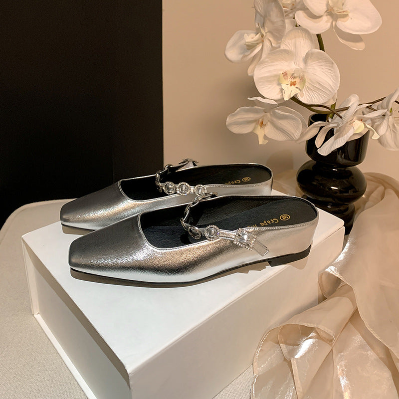 Strap Leather Mules