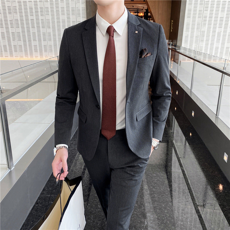 Modern Slim-Fit Three-Piece Suit